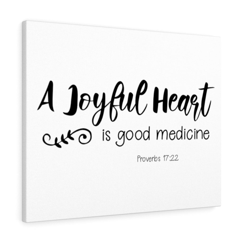 Scripture Walls Is Good Medicine Proverbs 17:22 Bible Verse Canvas Christian Wall Art Ready to Hang Unframed-Express Your Love Gifts
