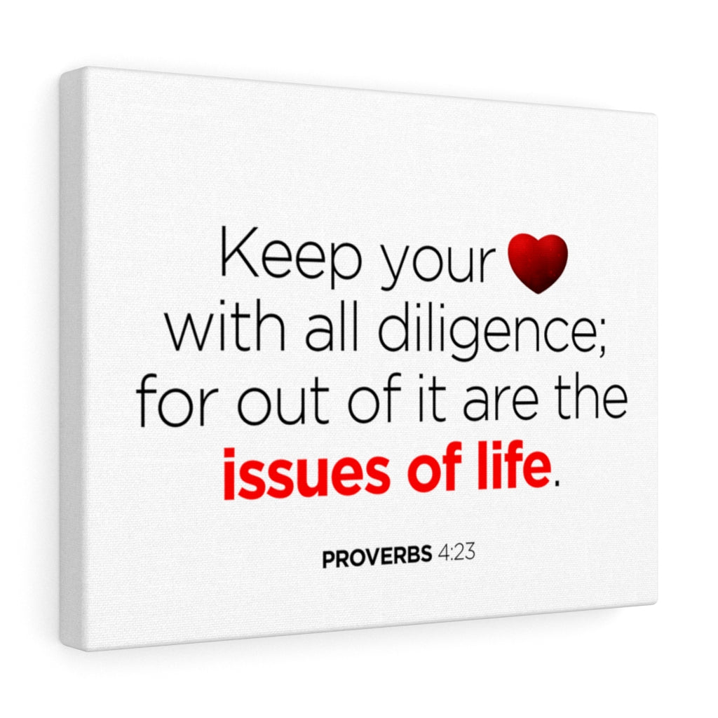 Scripture Walls Issues of Life Proverbs 4:23 Bible Verse Canvas Christian Wall Art Ready to Hang Unframed-Express Your Love Gifts