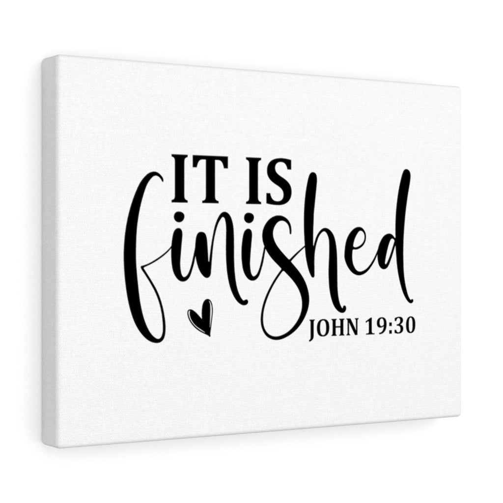 Scripture Walls It Is Finished Heart John 19:30 Bible Verse Canvas Christian Wall Art Ready to Hang Unframed-Express Your Love Gifts