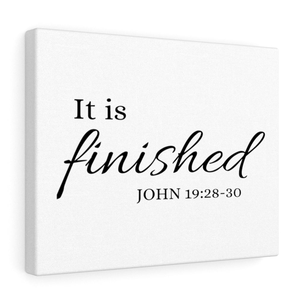 Scripture Walls It Is Finished John 19:28:30 Bible Verse Canvas Christian Wall Art Ready to Hang Unframed-Express Your Love Gifts