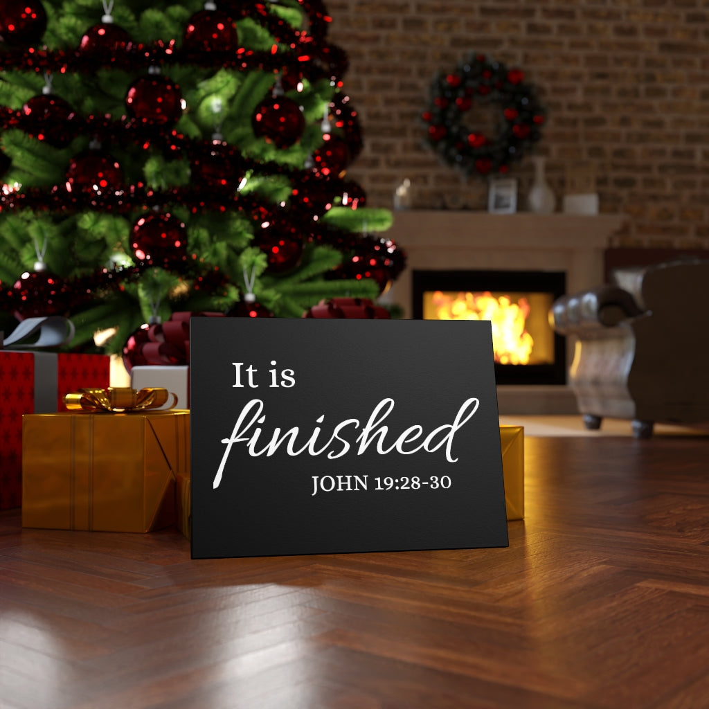 Scripture Walls It Is Finished John 19:28-30 Bible Verse Canvas Christian Wall Art Ready to Hang Unframed-Express Your Love Gifts