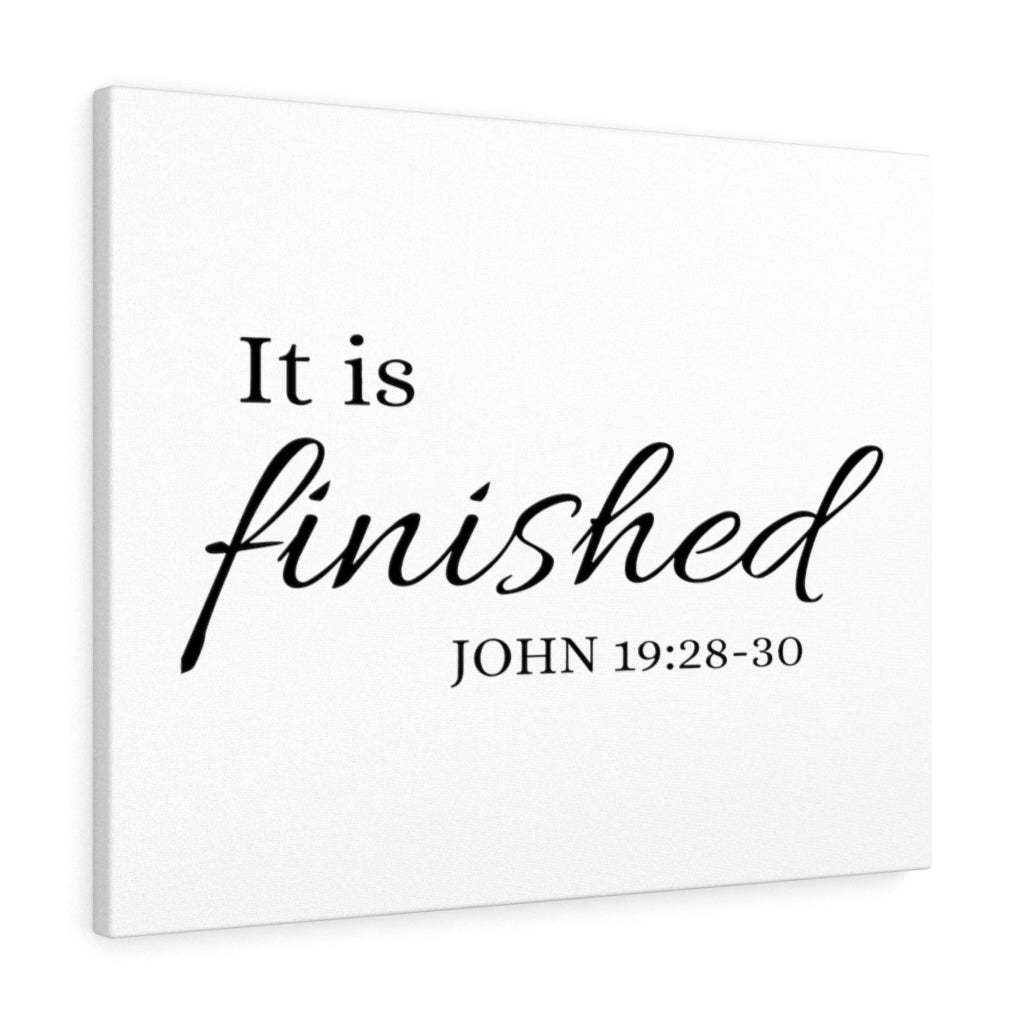 Scripture Walls It Is Finished John 19:28:30 Bible Verse Canvas Christian Wall Art Ready to Hang Unframed-Express Your Love Gifts