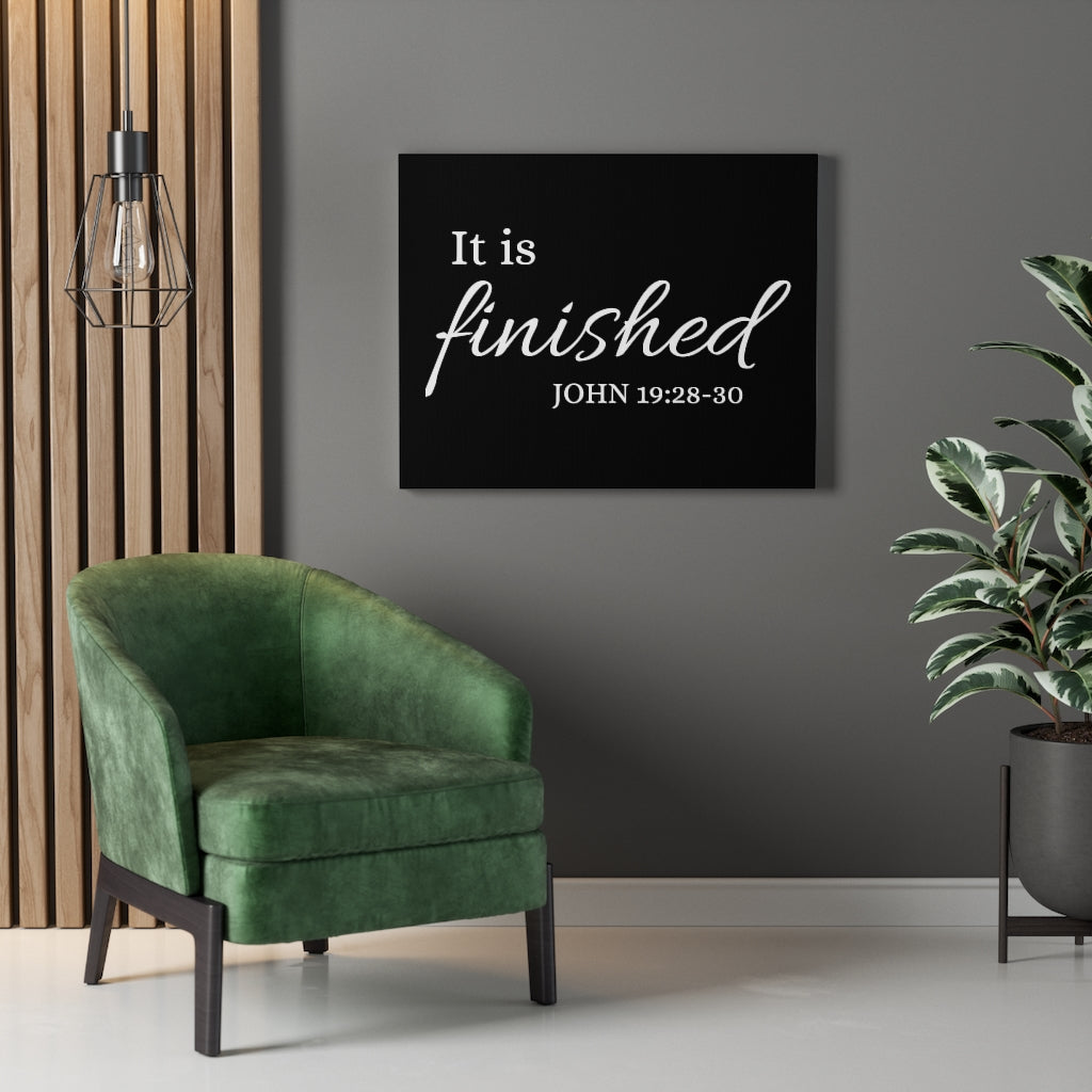 Scripture Walls It Is Finished John 19:28-30 Bible Verse Canvas Christian Wall Art Ready to Hang Unframed-Express Your Love Gifts