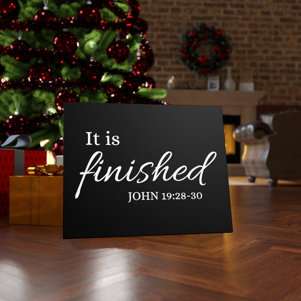Scripture Walls It Is Finished John 19:28-30 Bible Verse Canvas Christian Wall Art Ready to Hang Unframed-Express Your Love Gifts