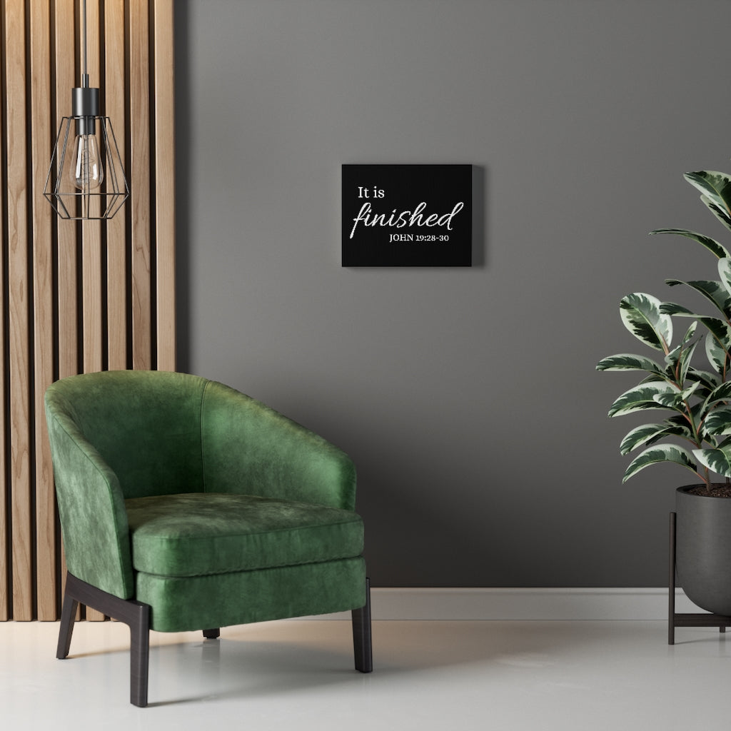 Scripture Walls It Is Finished John 19:28-30 Bible Verse Canvas Christian Wall Art Ready to Hang Unframed-Express Your Love Gifts