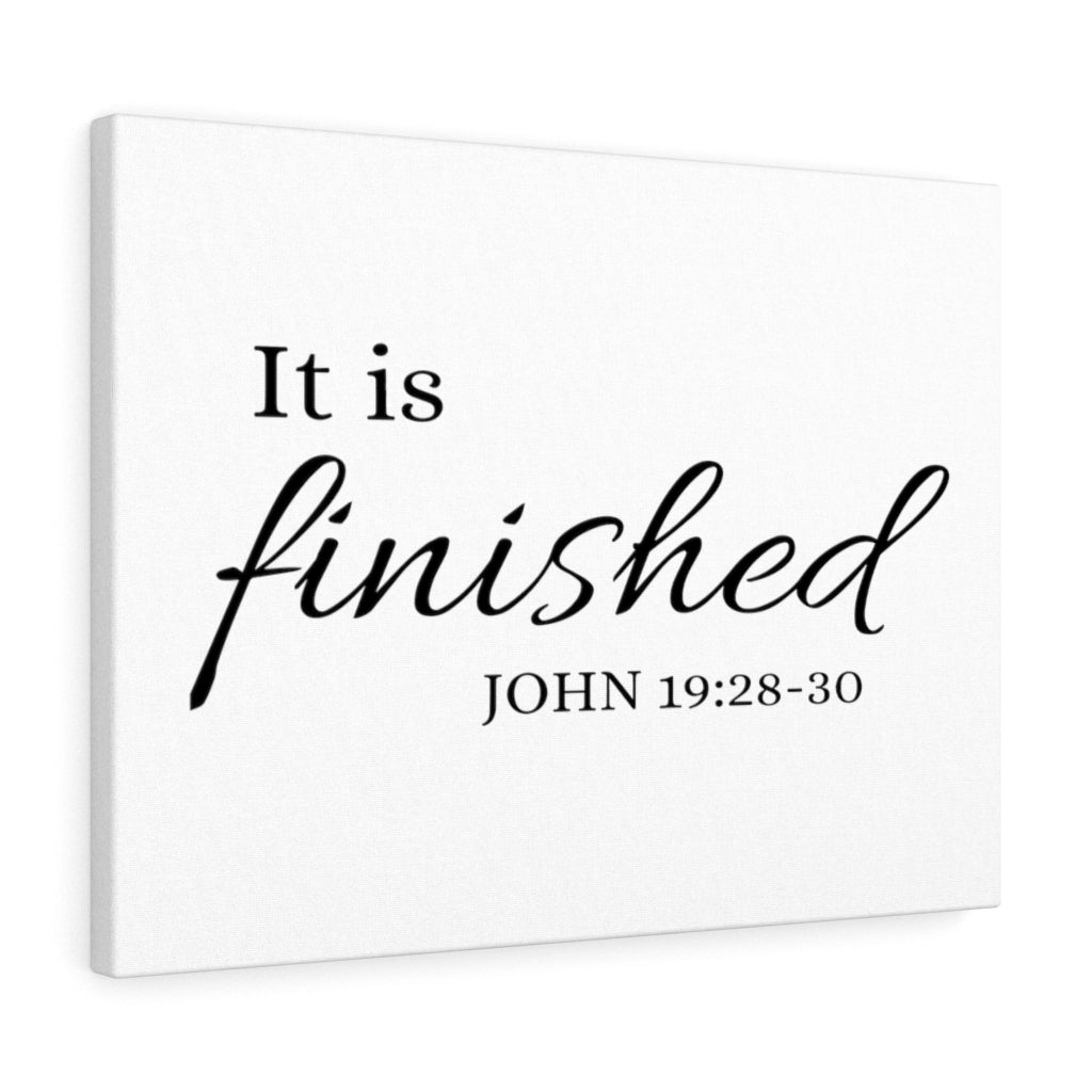 Scripture Walls It Is Finished John 19:28:30 Bible Verse Canvas Christian Wall Art Ready to Hang Unframed-Express Your Love Gifts