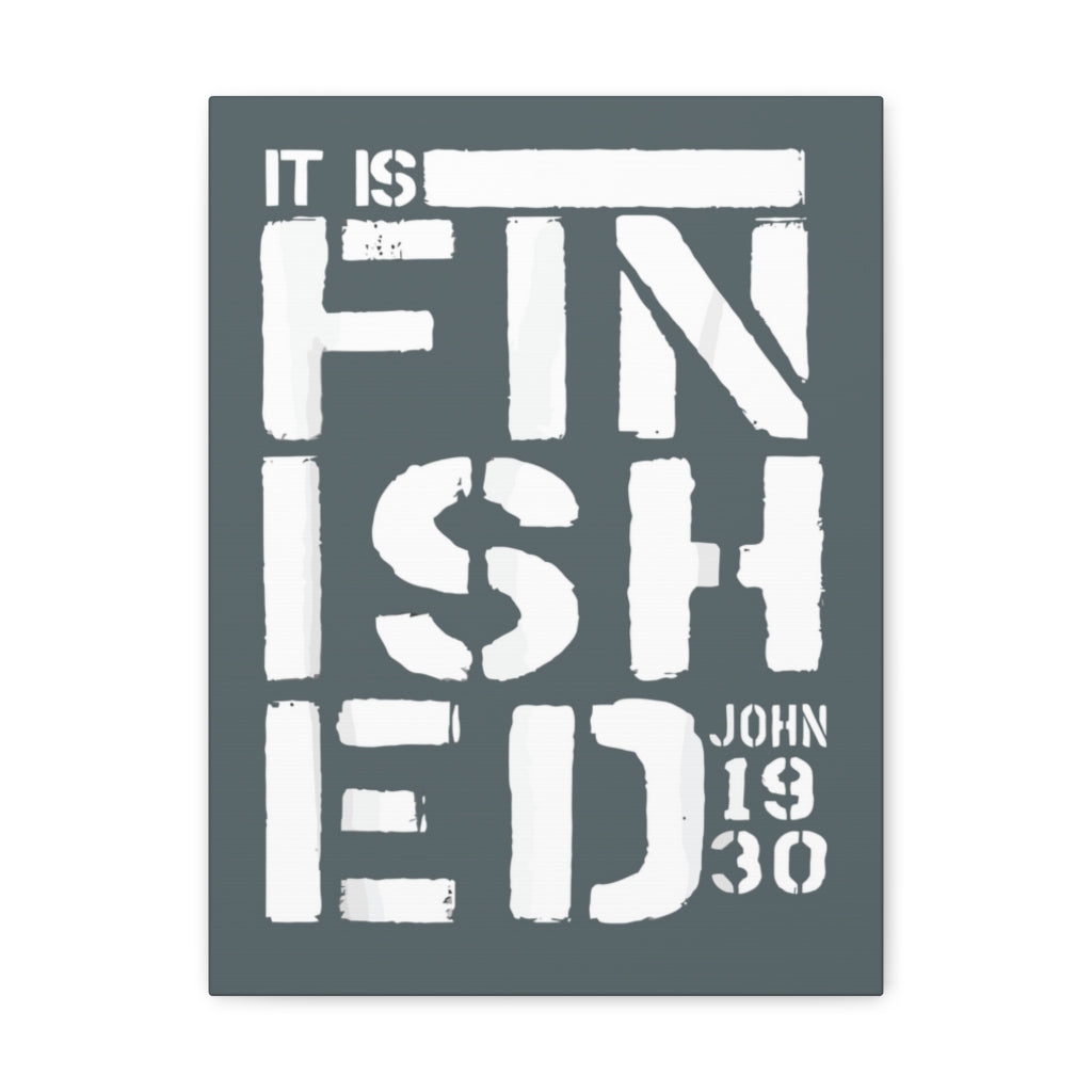 Scripture Walls It Is Finished John 19:30 Bible Verse Canvas Christian Wall Art Ready To Hang Unframed-Express Your Love Gifts