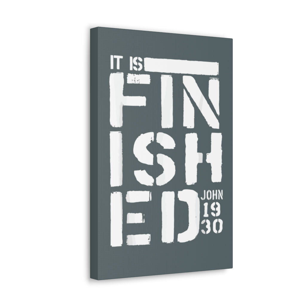 Scripture Walls It Is Finished John 19:30 Bible Verse Canvas Christian Wall Art Ready To Hang Unframed-Express Your Love Gifts