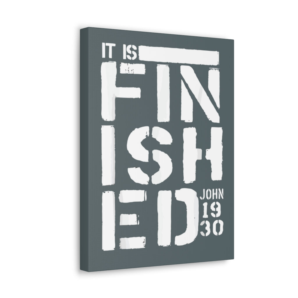 Scripture Walls It Is Finished John 19:30 Bible Verse Canvas Christian Wall Art Ready To Hang Unframed-Express Your Love Gifts