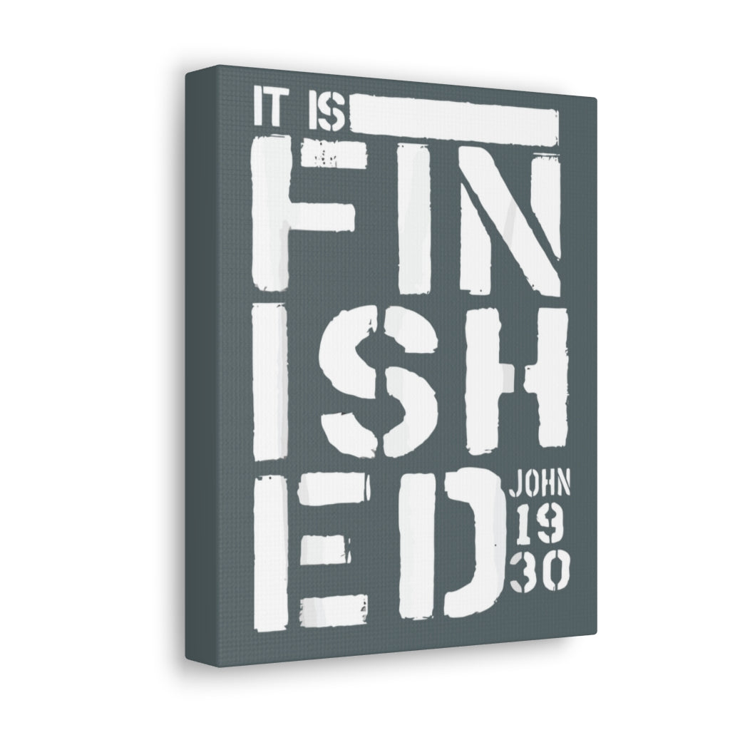 Scripture Walls It Is Finished John 19:30 Bible Verse Canvas Christian Wall Art Ready To Hang Unframed-Express Your Love Gifts