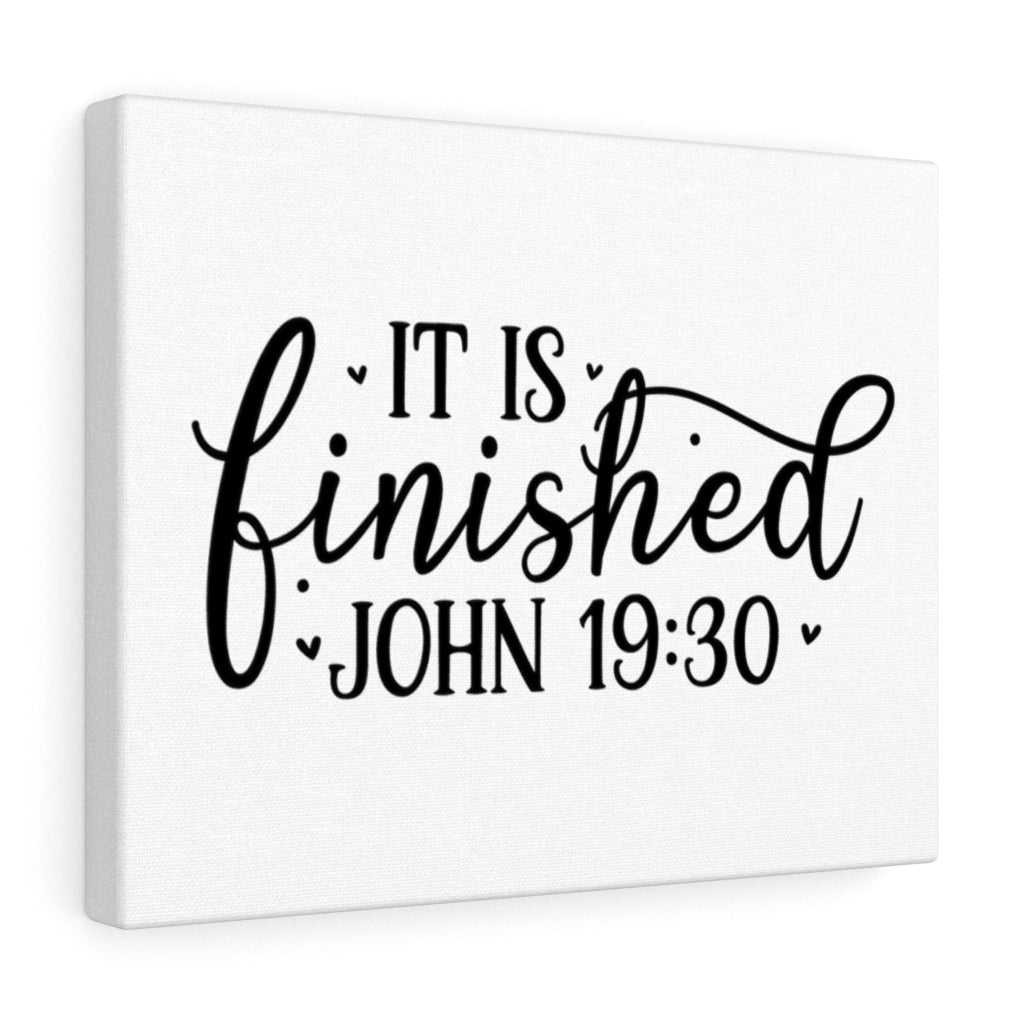 Scripture Walls It Is Finished Small Hearts John 19:30 Bible Verse Canvas Christian Wall Art Ready to Hang Unframed-Express Your Love Gifts
