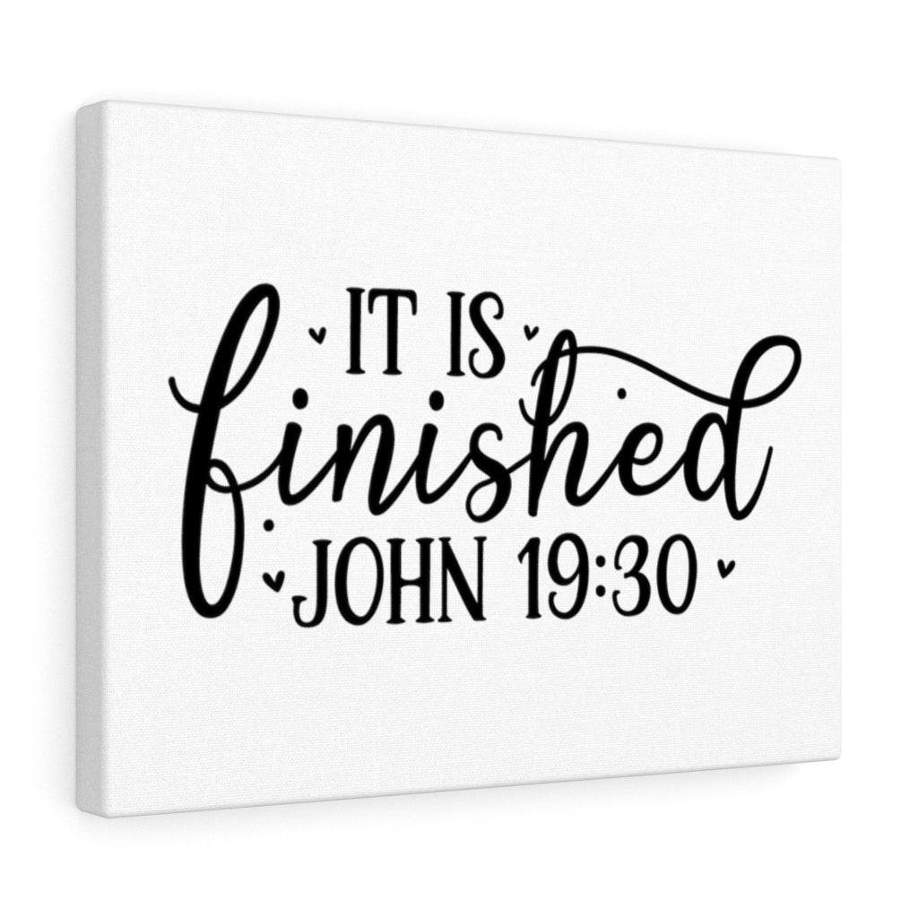 Scripture Walls It Is Finished Small Hearts John 19:30 Bible Verse Canvas Christian Wall Art Ready to Hang Unframed-Express Your Love Gifts