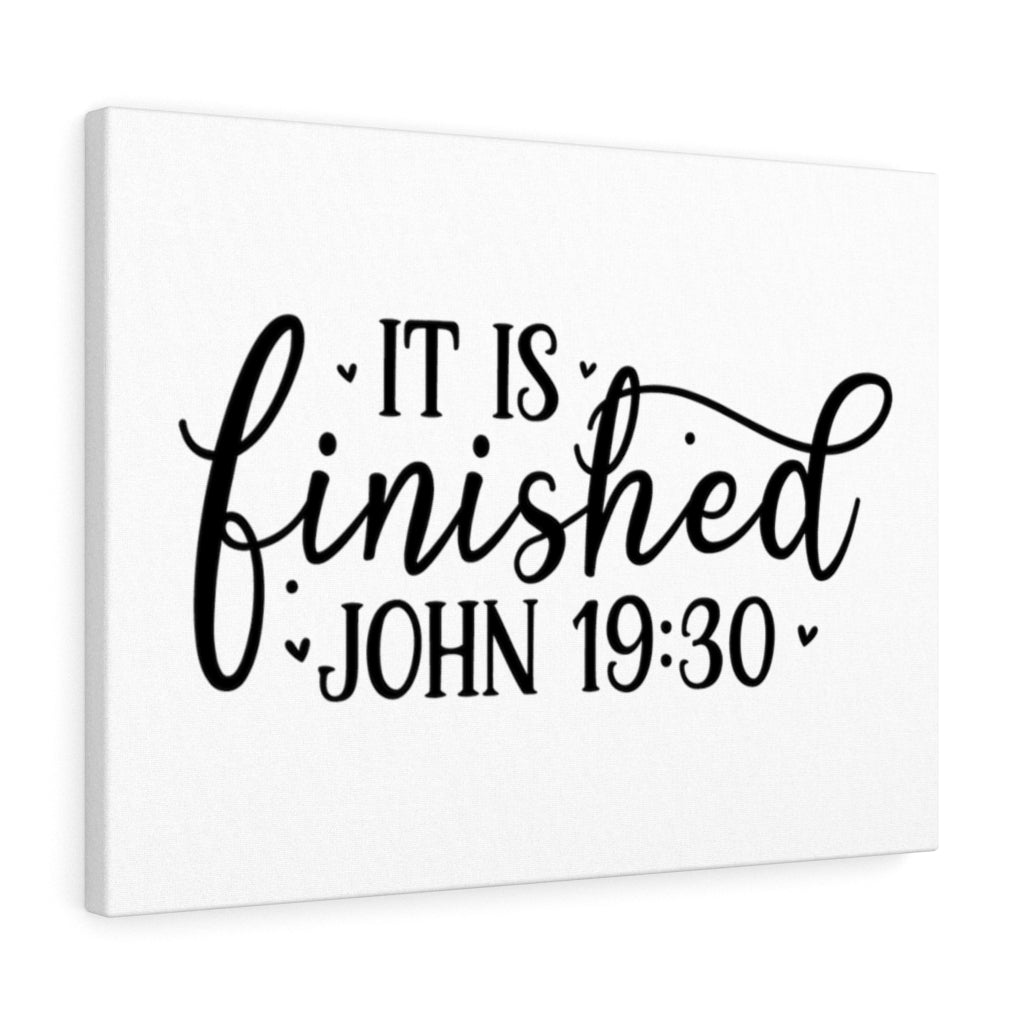 Scripture Walls It Is Finished Small Hearts John 19:30 Bible Verse Canvas Christian Wall Art Ready to Hang Unframed-Express Your Love Gifts