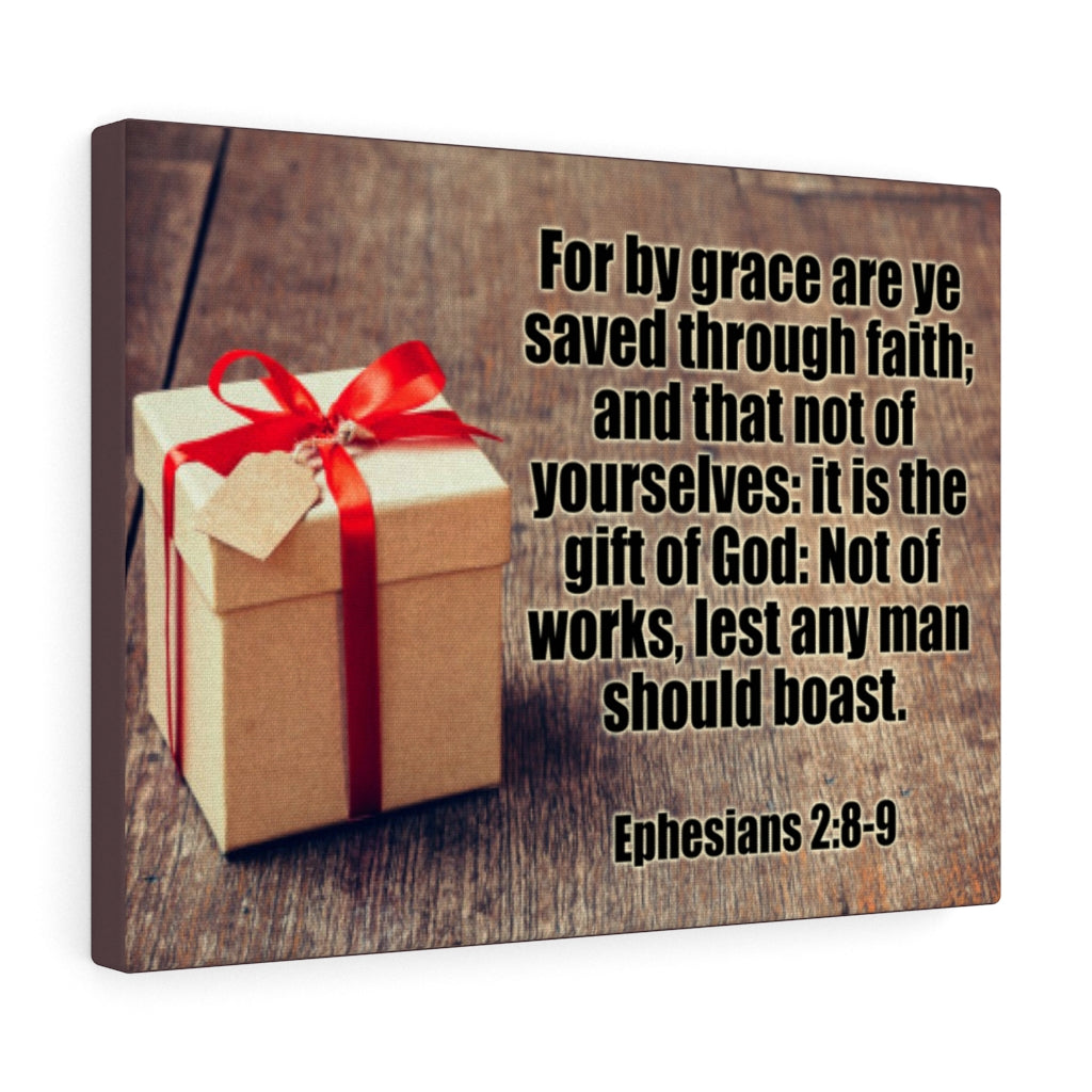 Scripture Walls It Is The Gift Of God Ephesians 2:8-9 Bible Verse Canvas Christian Wall Art Ready to Hang Unframed-Express Your Love Gifts