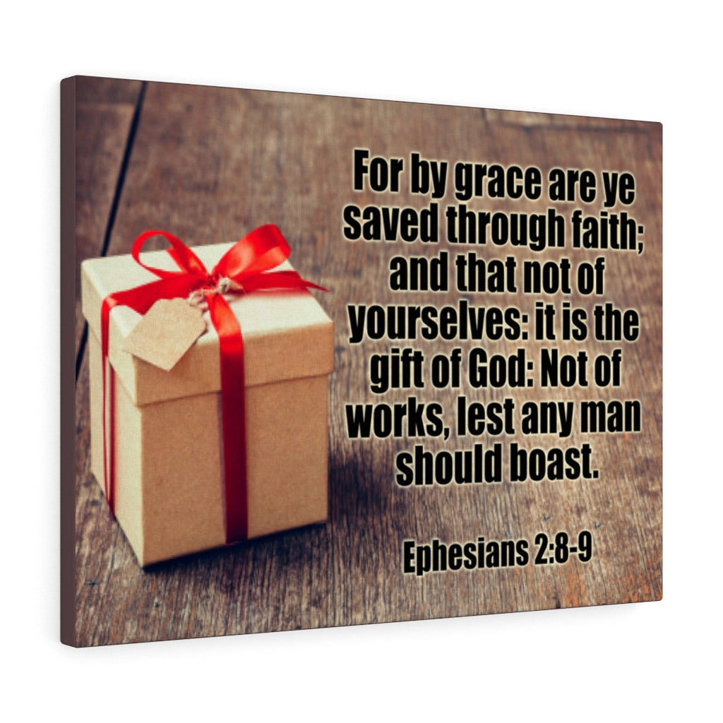 Scripture Walls It Is The Gift Of God Ephesians 2:8-9 Bible Verse Canvas Christian Wall Art Ready to Hang Unframed-Express Your Love Gifts