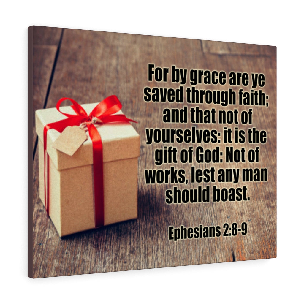 Scripture Walls It Is The Gift Of God Ephesians 2:8-9 Bible Verse Canvas Christian Wall Art Ready to Hang Unframed-Express Your Love Gifts