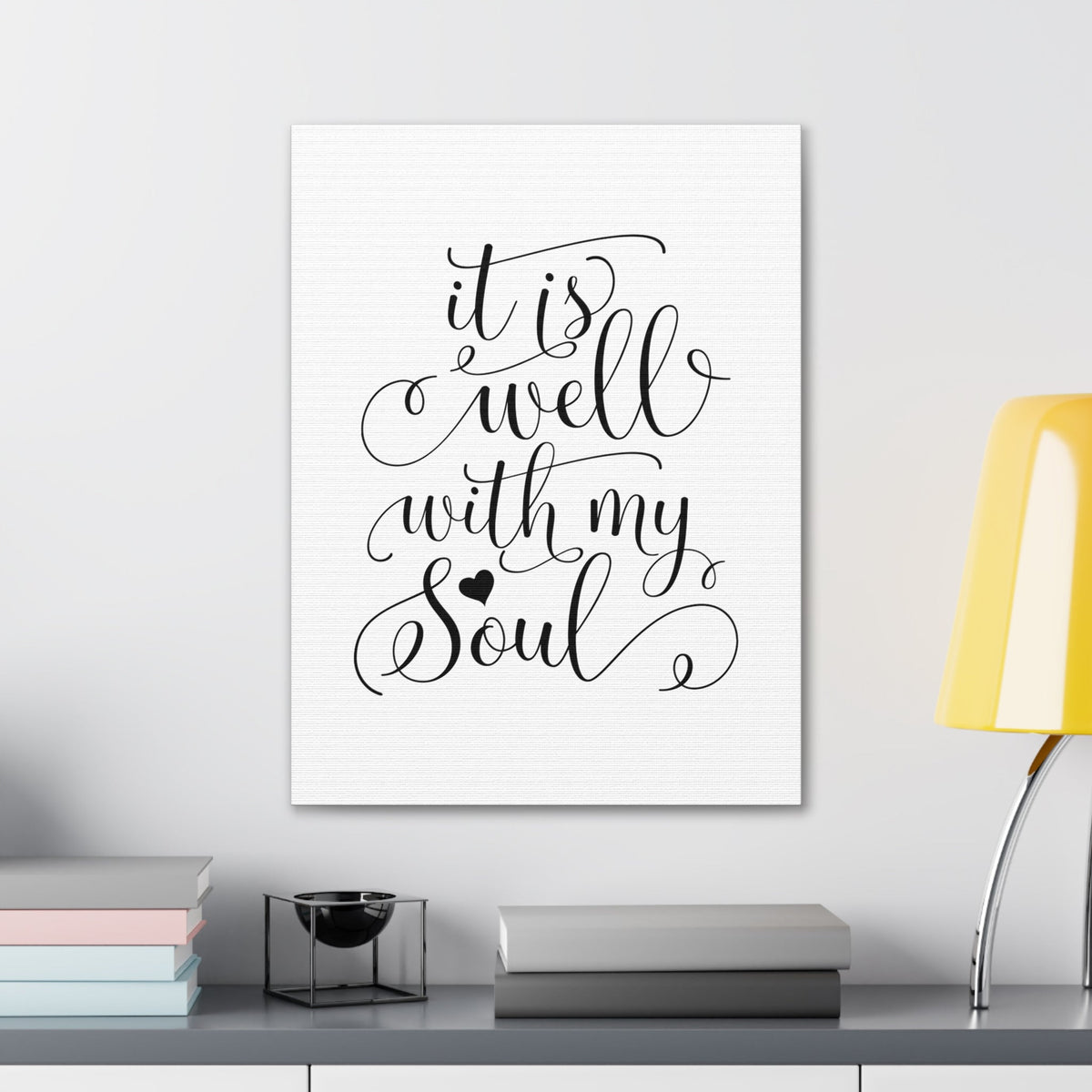 Scripture Walls It Is Well With My Soul Psalm 42:7 Heart Christian Wall Art Bible Verse Print Ready to Hang Unframed-Express Your Love Gifts