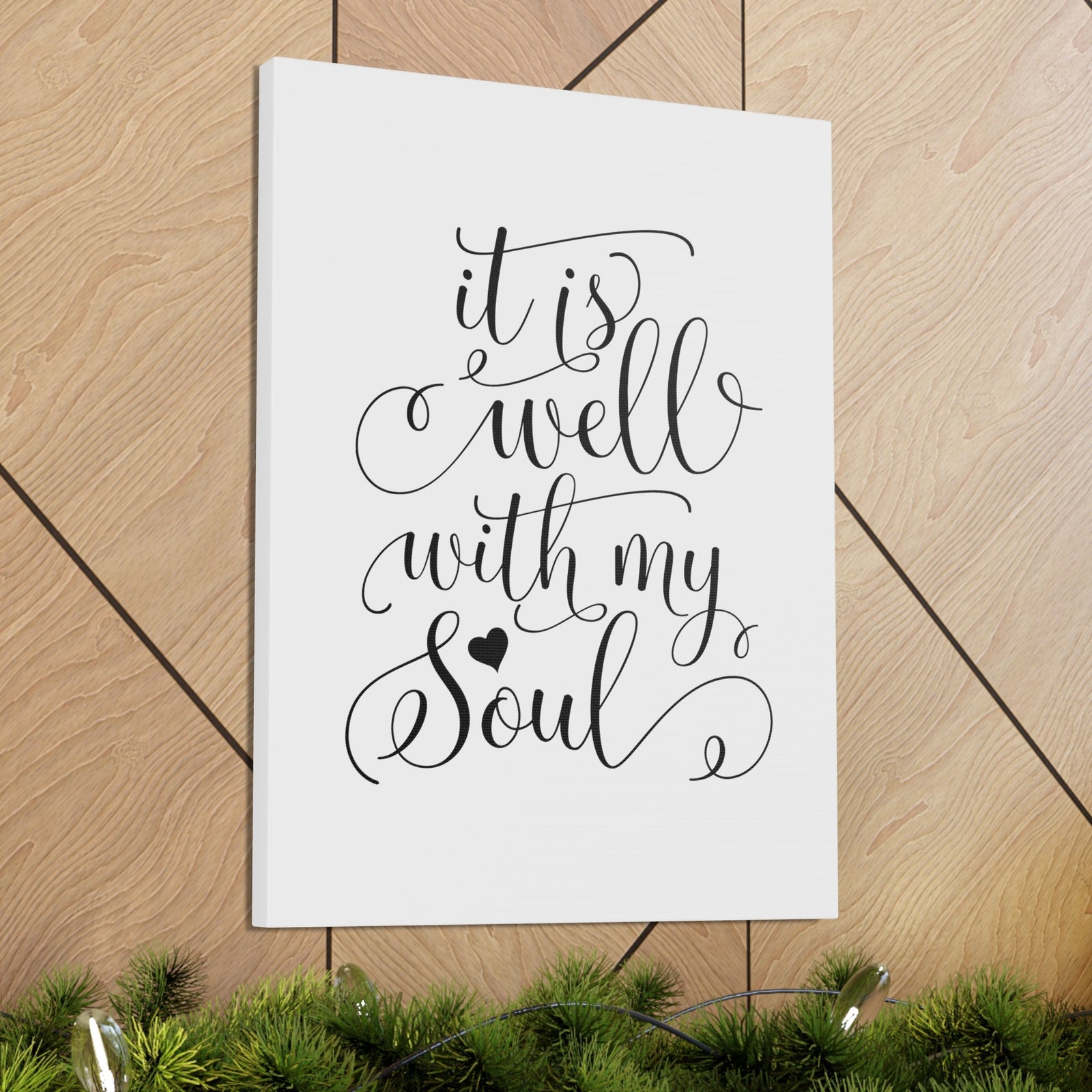 Scripture Walls It Is Well With My Soul Psalm 42:7 Heart Christian Wall Art Bible Verse Print Ready to Hang Unframed-Express Your Love Gifts