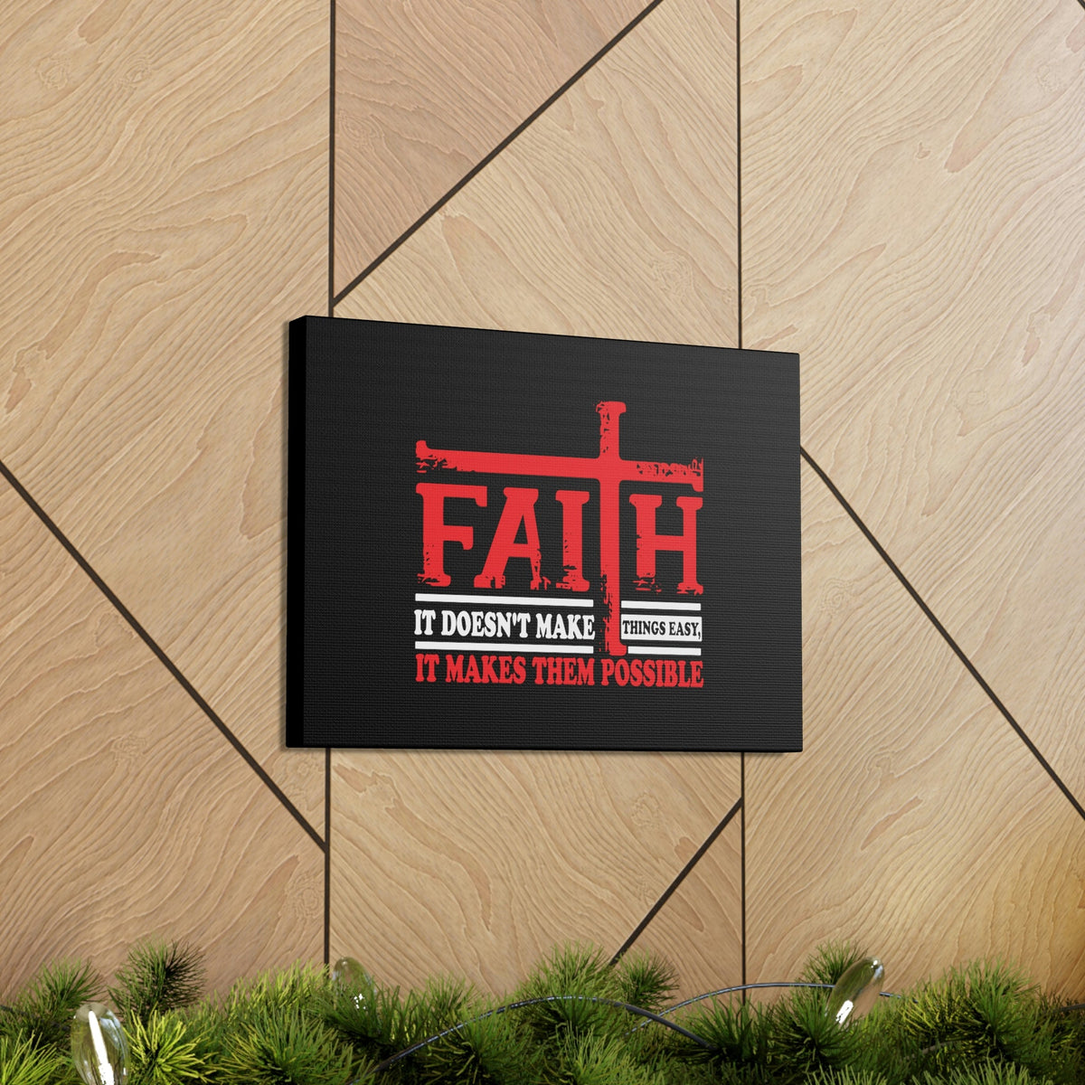 Scripture Walls It Makes Them Possible Jeremiah 32:17 Red Christian Wall Art Bible Verse Print Ready to Hang Unframed-Express Your Love Gifts