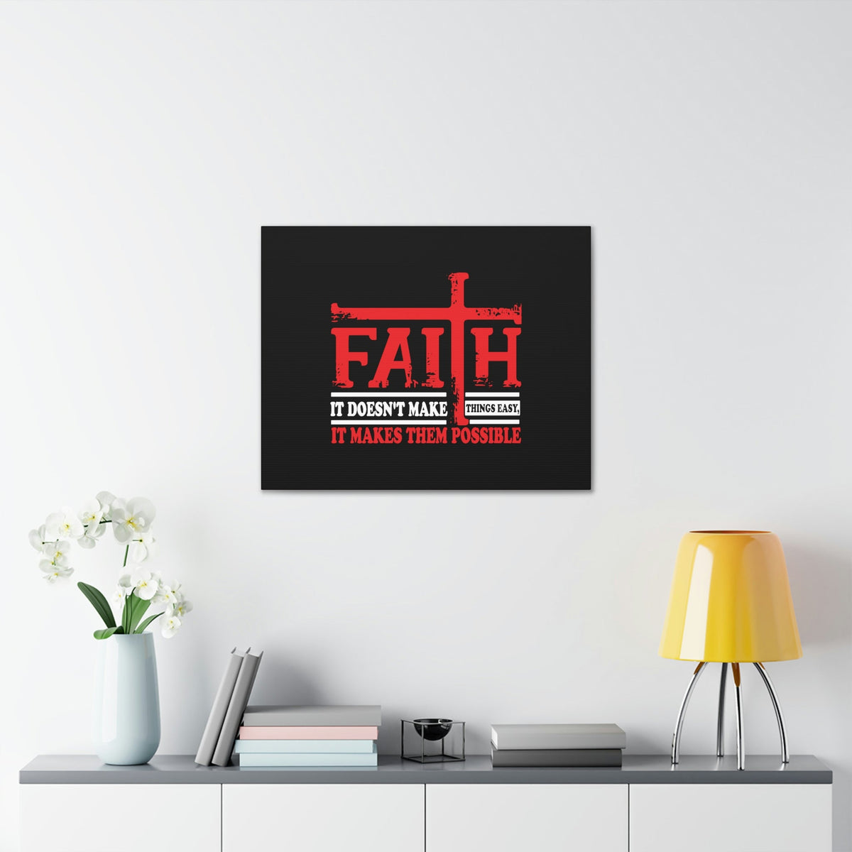Scripture Walls It Makes Them Possible Jeremiah 32:17 Red Christian Wall Art Bible Verse Print Ready to Hang Unframed-Express Your Love Gifts