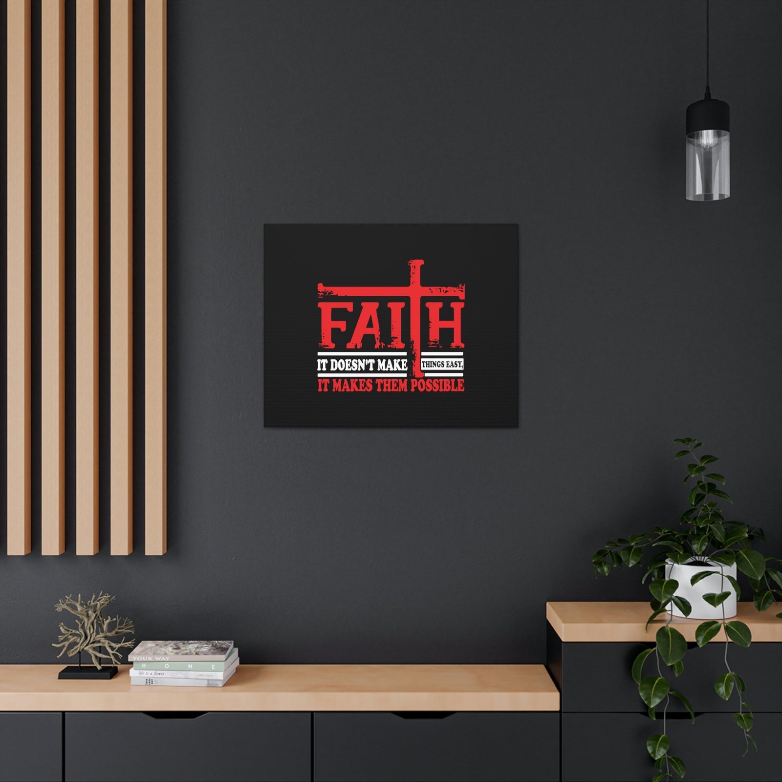 Scripture Walls It Makes Them Possible Jeremiah 32:17 Red Christian Wall Art Bible Verse Print Ready to Hang Unframed-Express Your Love Gifts