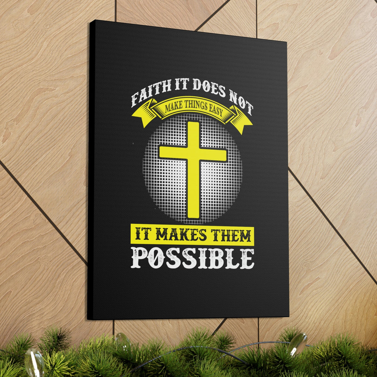 Scripture Walls It Makes Them Possible Jeremiah 32:17 Yellow Christian Wall Art Bible Verse Print Ready to Hang Unframed-Express Your Love Gifts