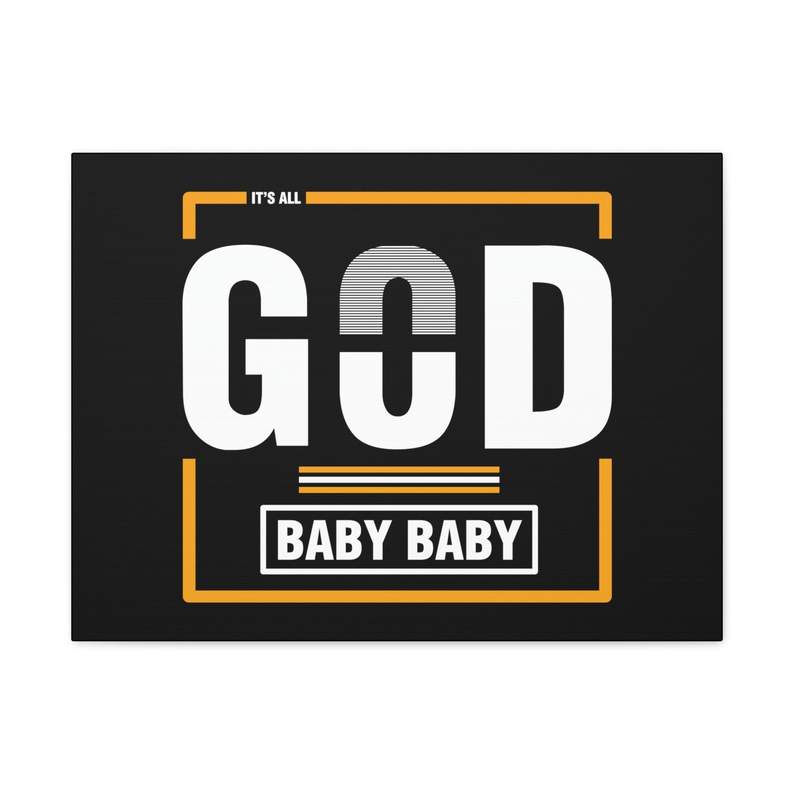 Scripture Walls It's All God Baby Hebrews 13:8 Black Christian Wall Art Bible Verse Print Ready to Hang Unframed-Express Your Love Gifts