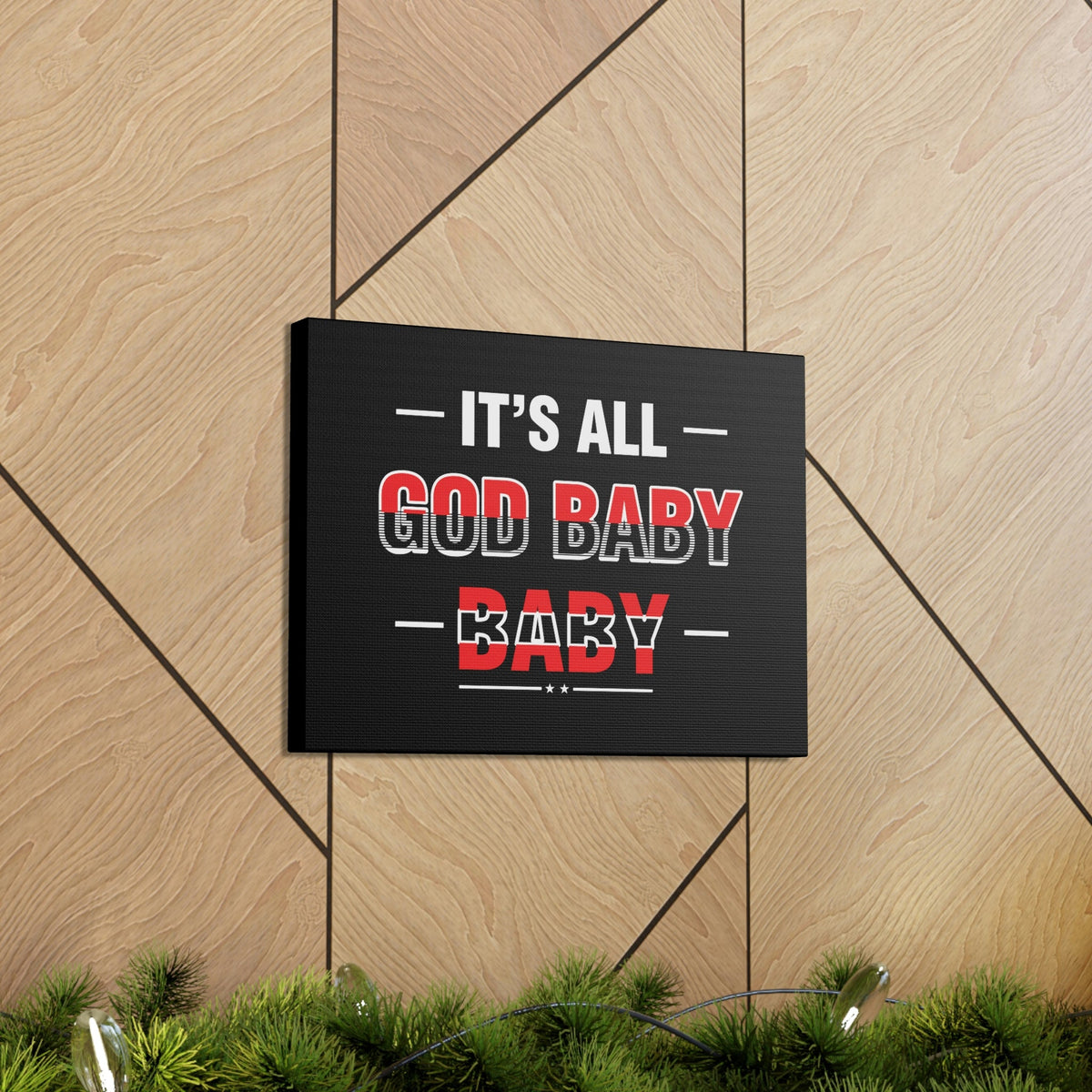 Scripture Walls It's All God Baby Hebrews 13:8 Red Christian Wall Art Bible Verse Print Ready to Hang Unframed-Express Your Love Gifts