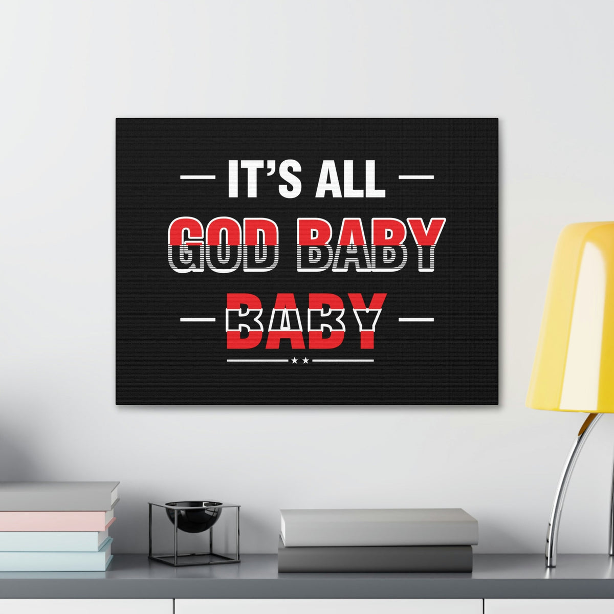 Scripture Walls It's All God Baby Hebrews 13:8 Red Christian Wall Art Bible Verse Print Ready to Hang Unframed-Express Your Love Gifts
