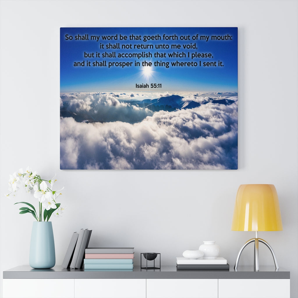 Scripture Walls It Shall Not Return Isaiah 55:11 Bible Verse Canvas Christian Wall Art Ready to Hang Unframed-Express Your Love Gifts
