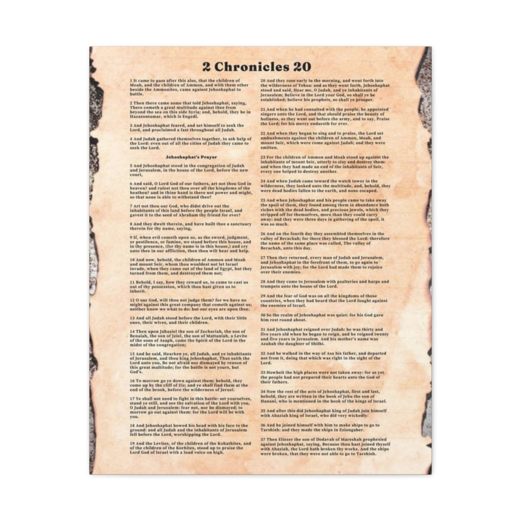 Scripture Walls Jehoshaphat's Prayer 2 Chronicles 20 Bible Verse Canvas Christian Wall Art Ready to Hang Unframed-Express Your Love Gifts