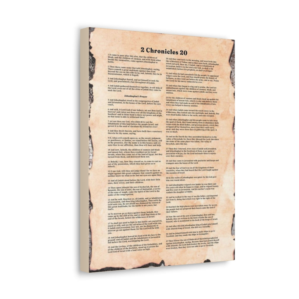 Scripture Walls Jehoshaphat's Prayer 2 Chronicles 20 Bible Verse Canvas Christian Wall Art Ready to Hang Unframed-Express Your Love Gifts