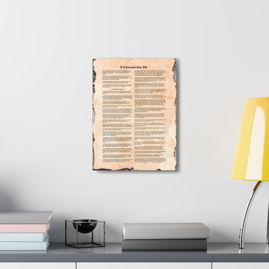 Scripture Walls Jehoshaphat's Prayer 2 Chronicles 20 Bible Verse Canvas Christian Wall Art Ready to Hang Unframed-Express Your Love Gifts