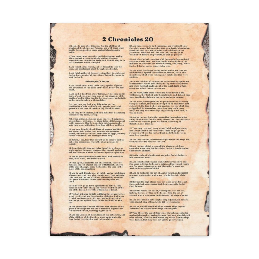 Scripture Walls Jehoshaphat's Prayer 2 Chronicles 20 Bible Verse Canvas Christian Wall Art Ready to Hang Unframed-Express Your Love Gifts