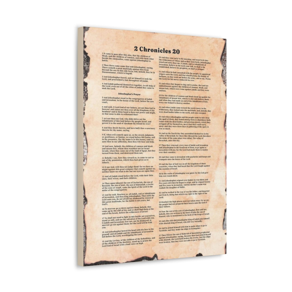 Scripture Walls Jehoshaphat's Prayer 2 Chronicles 20 Bible Verse Canvas Christian Wall Art Ready to Hang Unframed-Express Your Love Gifts
