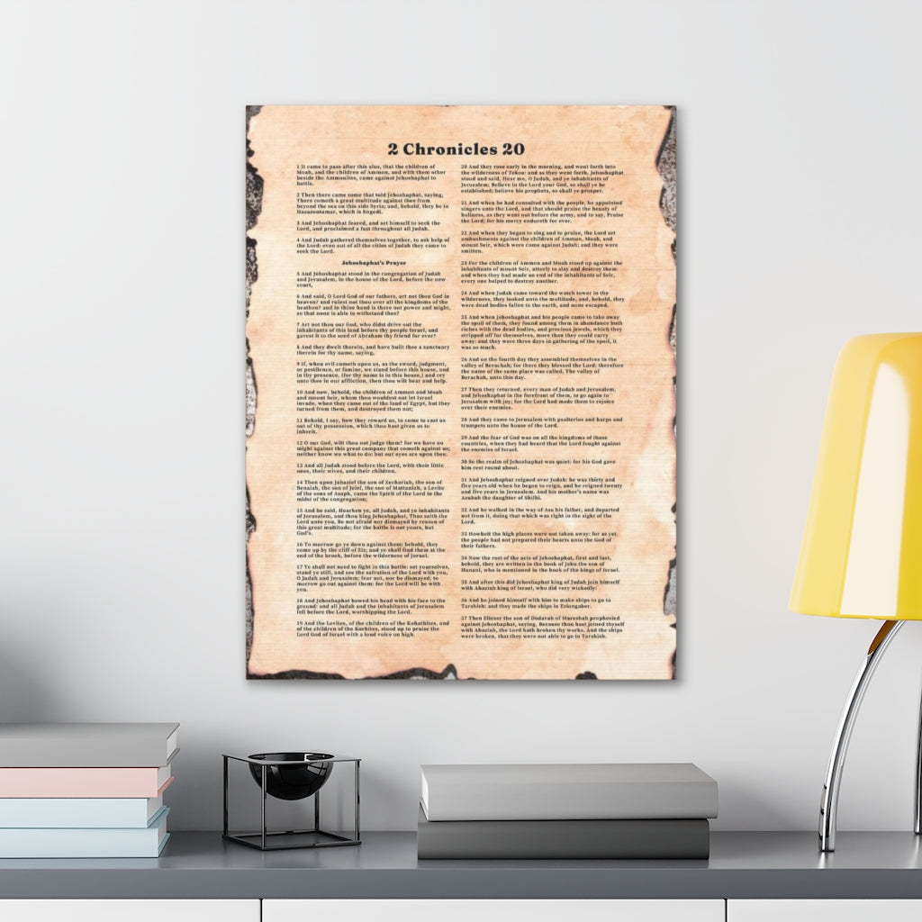 Scripture Walls Jehoshaphat's Prayer 2 Chronicles 20 Bible Verse Canvas Christian Wall Art Ready to Hang Unframed-Express Your Love Gifts