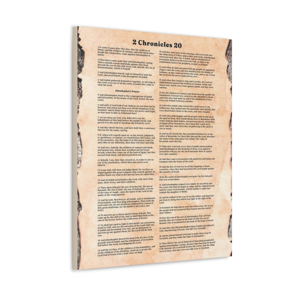 Scripture Walls Jehoshaphat's Prayer 2 Chronicles 20 Bible Verse Canvas Christian Wall Art Ready to Hang Unframed-Express Your Love Gifts