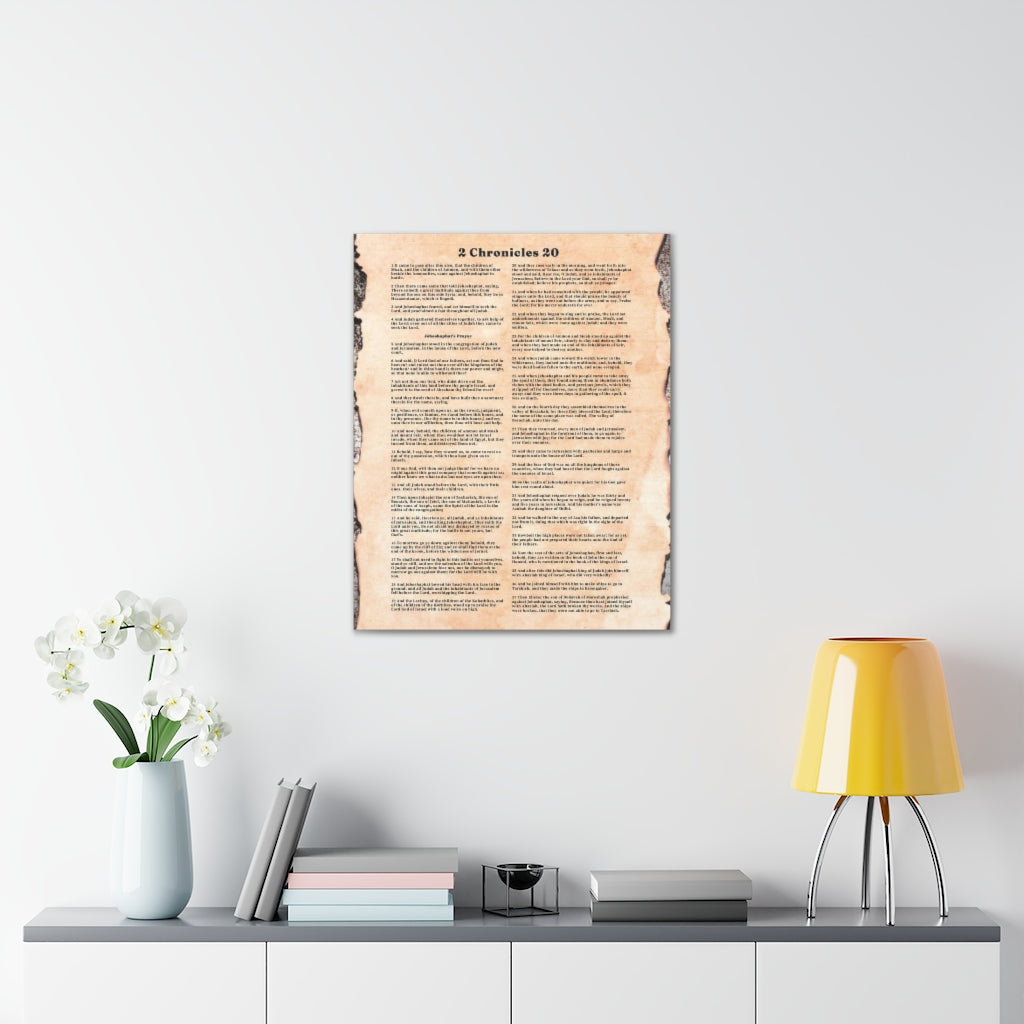 Scripture Walls Jehoshaphat's Prayer 2 Chronicles 20 Bible Verse Canvas Christian Wall Art Ready to Hang Unframed-Express Your Love Gifts