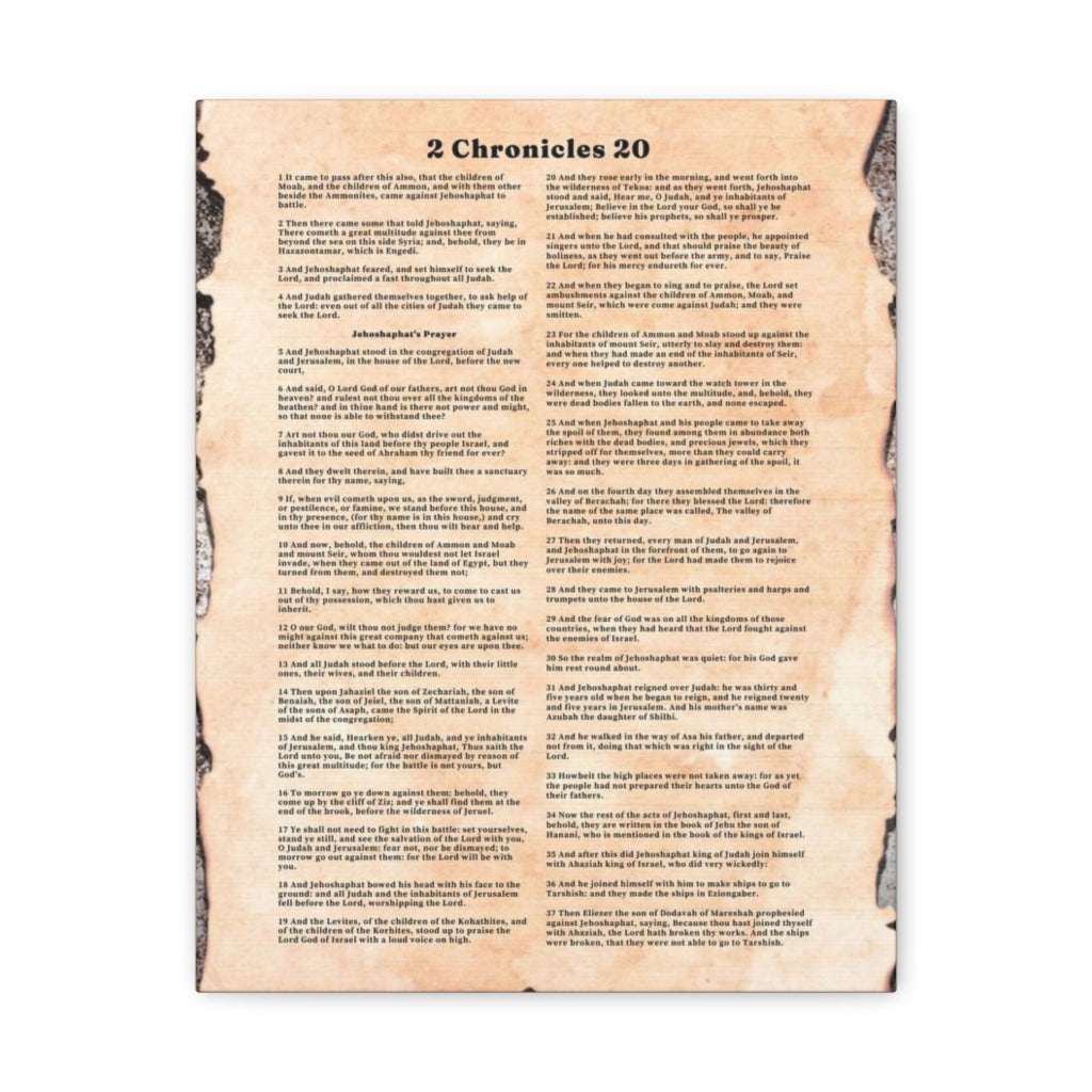 Scripture Walls Jehoshaphat's Prayer 2 Chronicles 20 Bible Verse Canvas Christian Wall Art Ready to Hang Unframed-Express Your Love Gifts