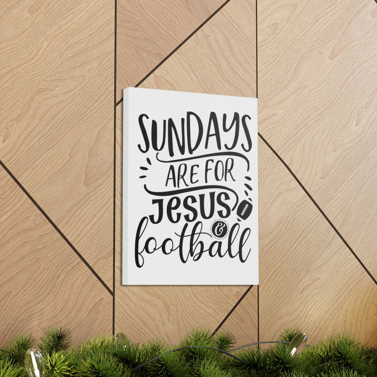 Scripture Walls Jesus And Football 1 Corinthians 16:1-2 Christian Wall Art Print Ready to Hang Unframed-Express Your Love Gifts