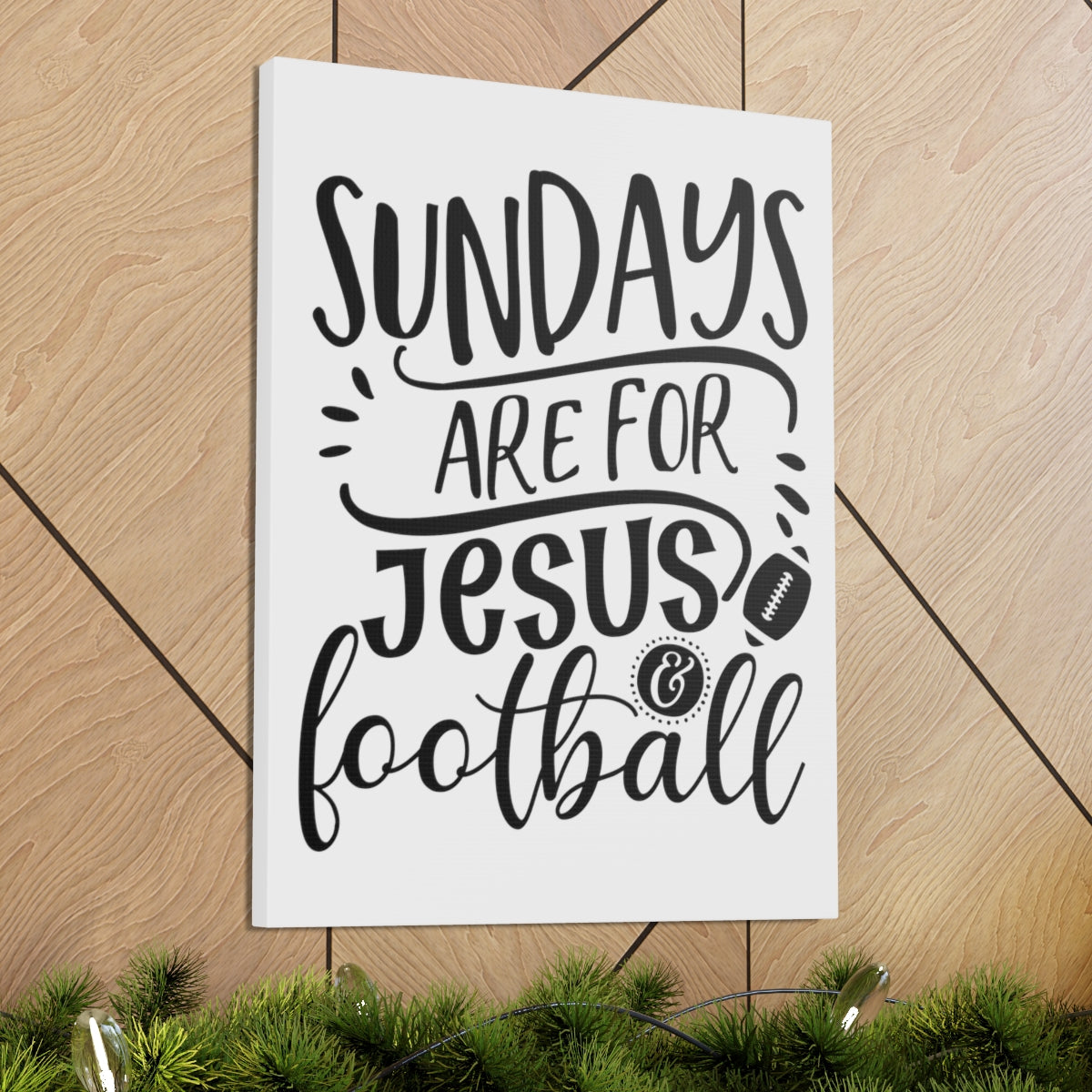Scripture Walls Jesus And Football 1 Corinthians 16:1-2 Christian Wall Art Print Ready to Hang Unframed-Express Your Love Gifts