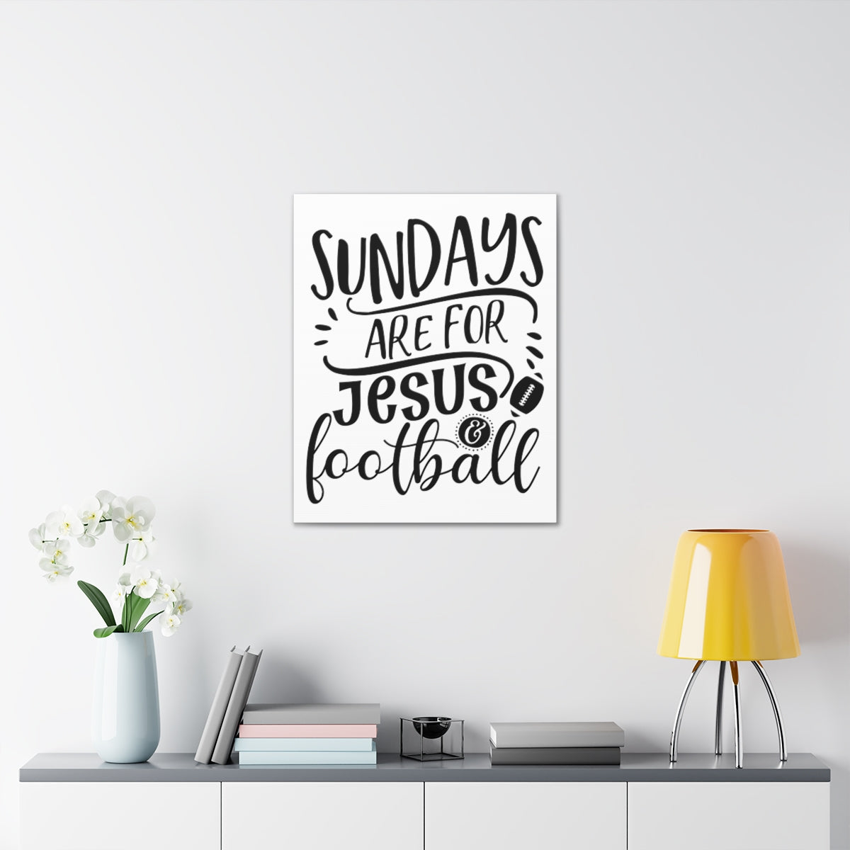 Scripture Walls Jesus And Football 1 Corinthians 16:1-2 Christian Wall Art Print Ready to Hang Unframed-Express Your Love Gifts