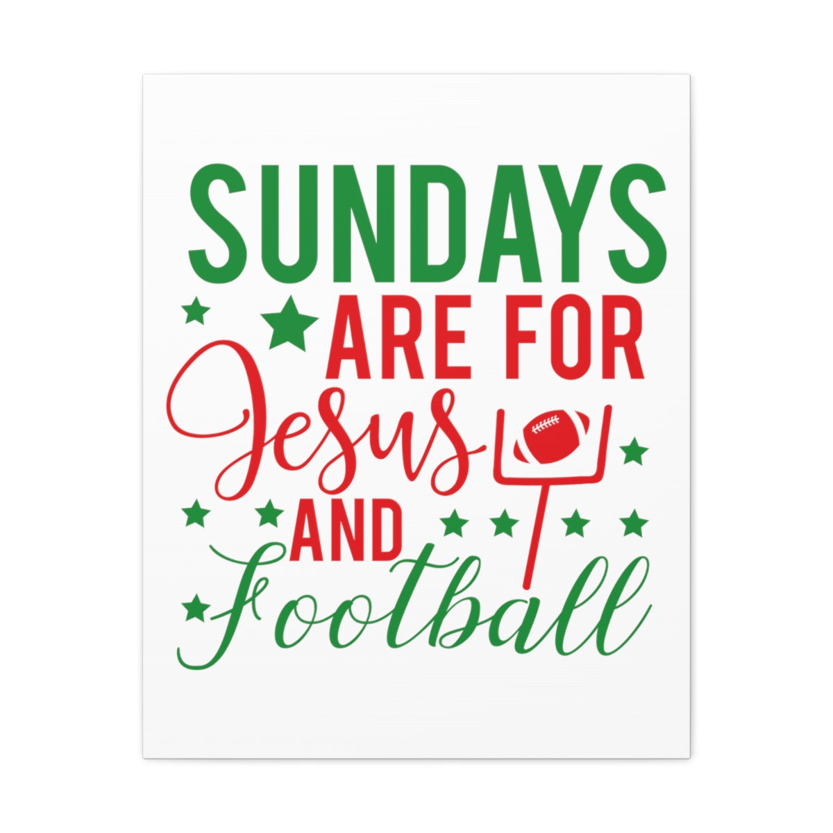 Scripture Walls Jesus And Football Mark 2:27-28 Christian Wall Art Print Ready to Hang Unframed-Express Your Love Gifts