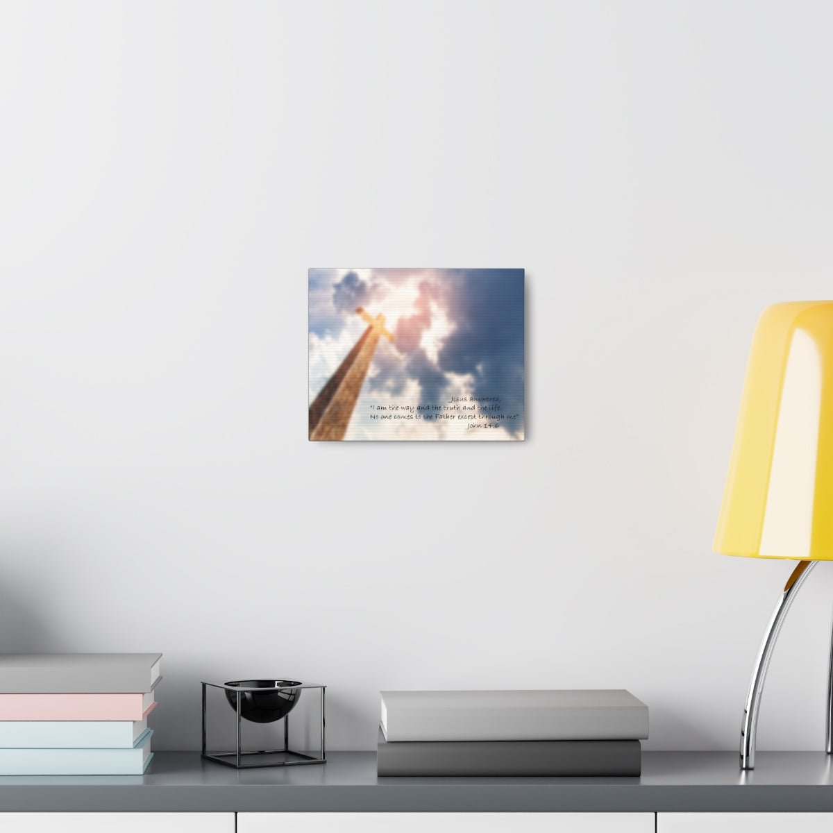 Scripture Walls Jesus Answered John 14:6 Bible Verse Canvas Christian Wall Art Bible Verse Print Ready To Hang Unframed-Express Your Love Gifts