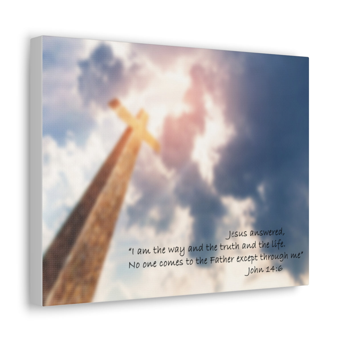 Scripture Walls Jesus Answered John 14:6 Bible Verse Canvas Christian Wall Art Bible Verse Print Ready To Hang Unframed-Express Your Love Gifts