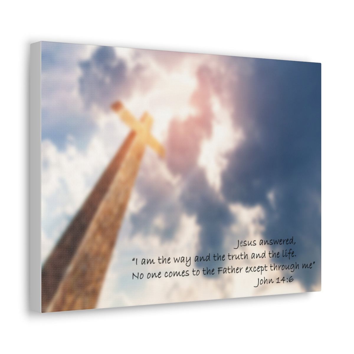 Scripture Walls Jesus Answered John 14:6 Bible Verse Canvas Christian Wall Art Bible Verse Print Ready To Hang Unframed-Express Your Love Gifts