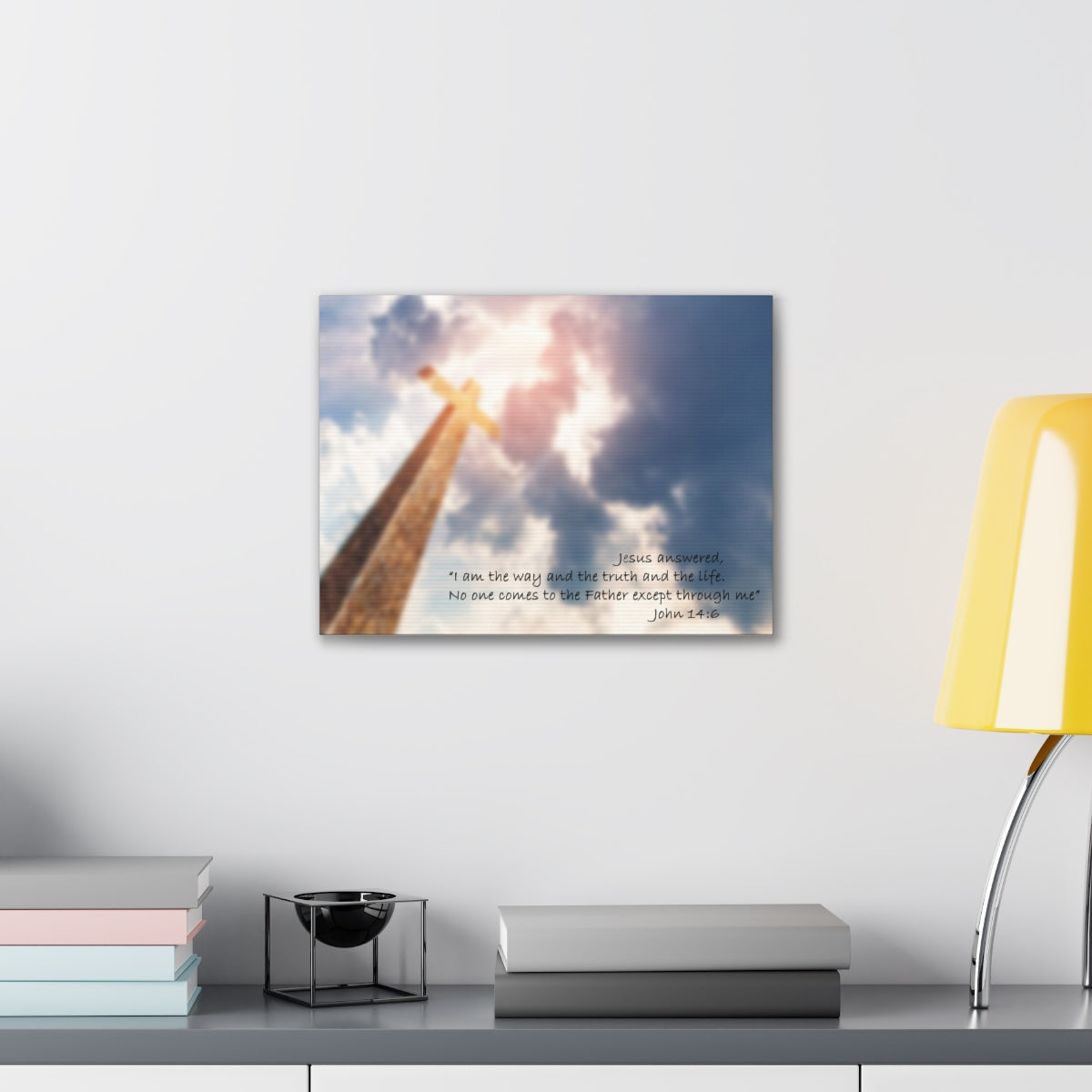 Scripture Walls Jesus Answered John 14:6 Bible Verse Canvas Christian Wall Art Bible Verse Print Ready To Hang Unframed-Express Your Love Gifts