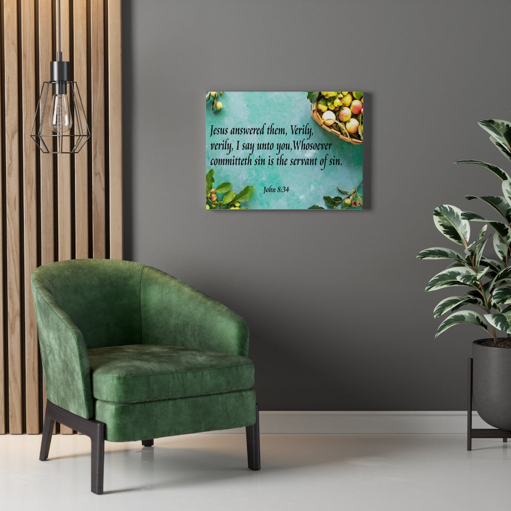 Scripture Walls Jesus Answered Them John 8:34 Wall Art Bible Verse Print Ready to Hang Unframed-Express Your Love Gifts