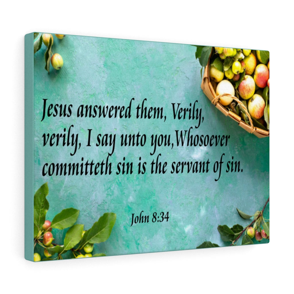Scripture Walls Jesus Answered Them John 8:34 Wall Art Bible Verse Print Ready to Hang Unframed-Express Your Love Gifts