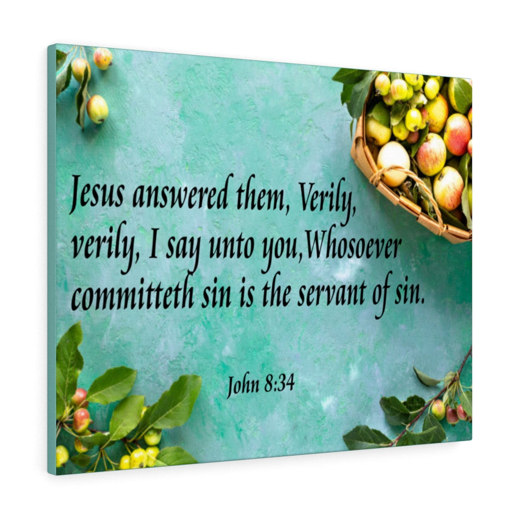 Scripture Walls Jesus Answered Them John 8:34 Wall Art Bible Verse Print Ready to Hang Unframed-Express Your Love Gifts